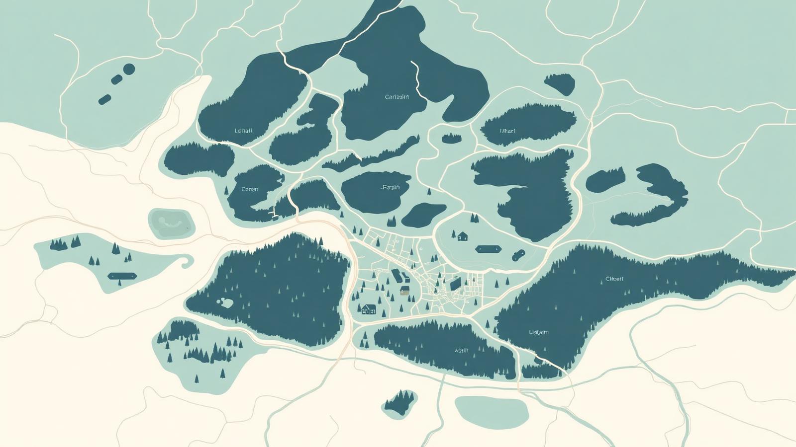 Stilisierte Landkarte von Taunusstein